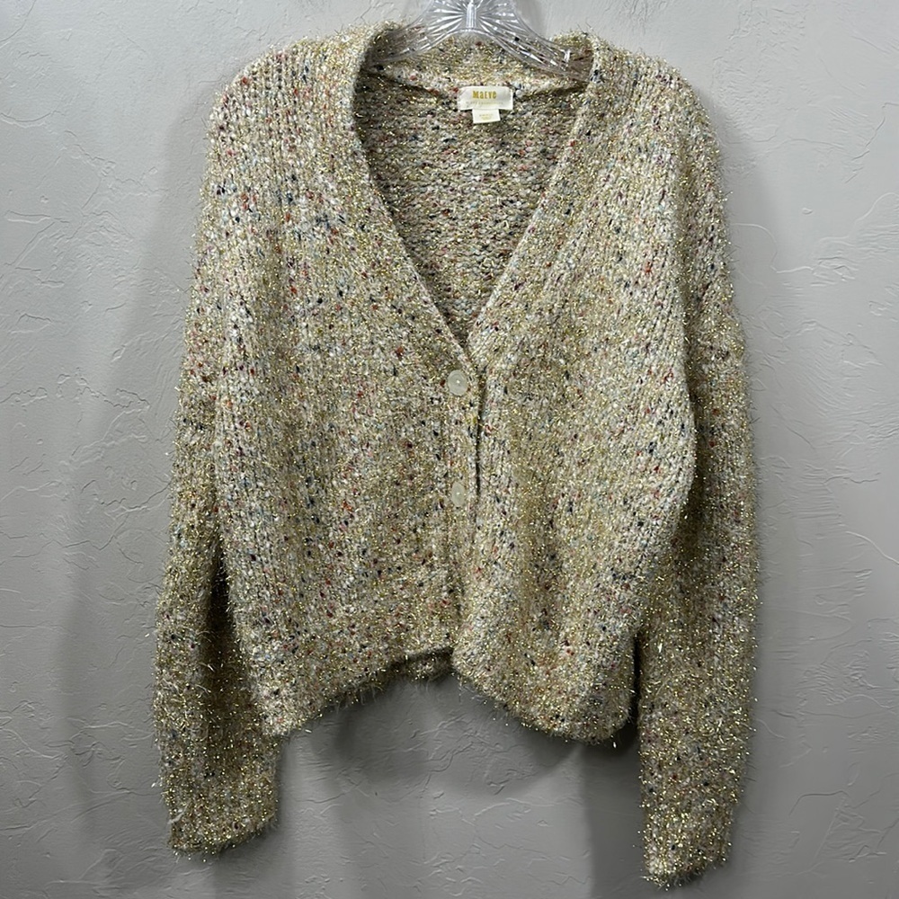 Anthropologie Maeve twinkle Cropped cardigan sweater size small.
